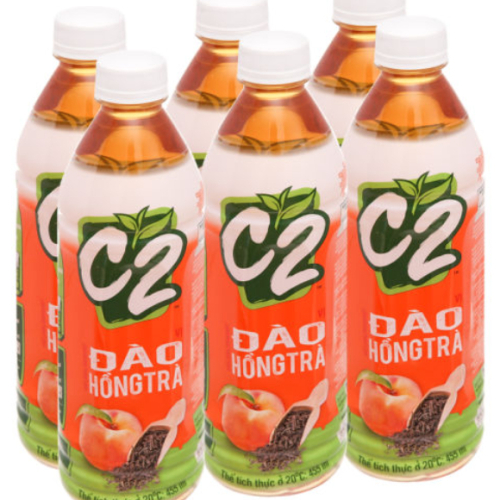 C2 vị đào hồng TRà chai 455ml
